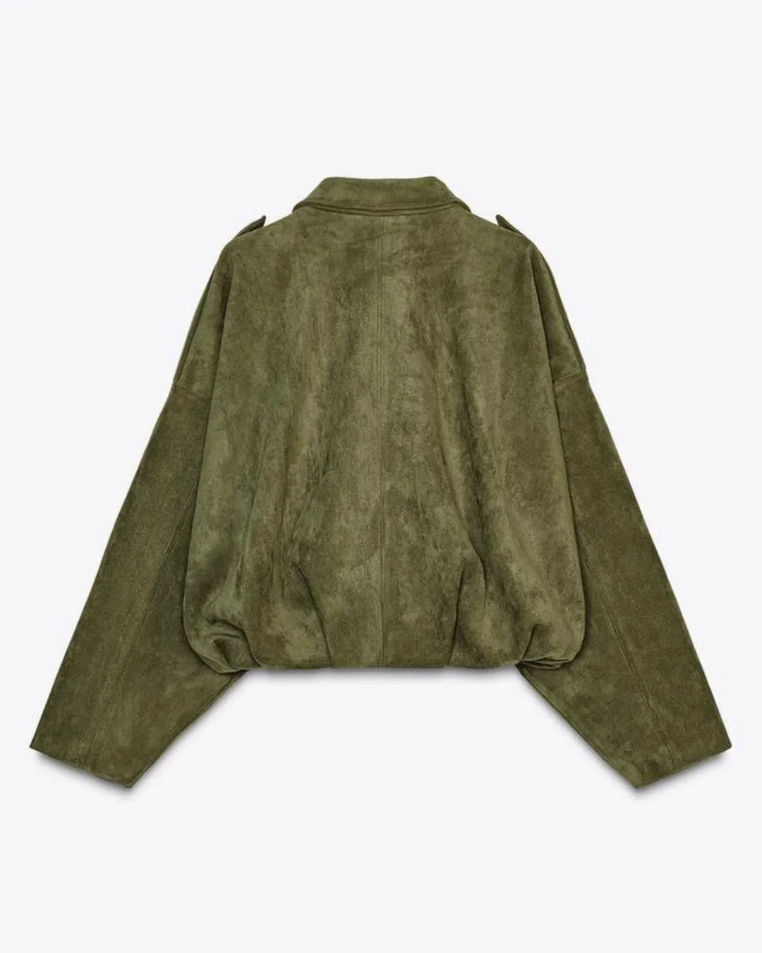 Ronja | Wildleder Jacke Oversized Reißverschluss