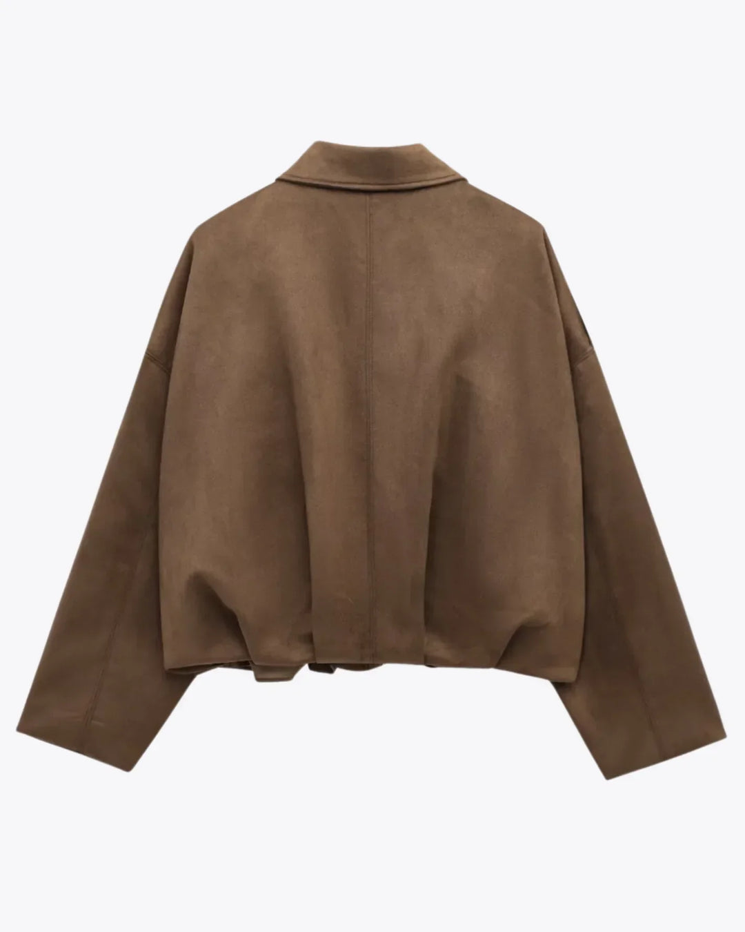 Ronja | Wildleder Jacke Oversized Reißverschluss
