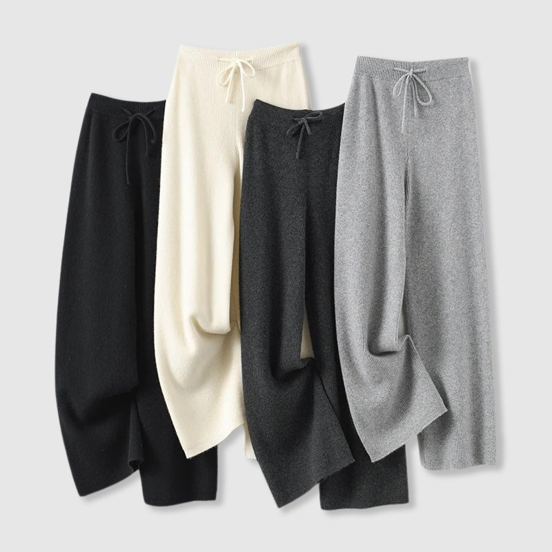Elyndra | Wide Leg Hose Wolle Elastisch