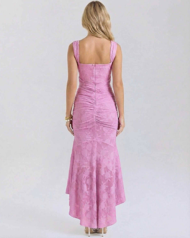 Seraphina | Maxikleid Träger V-Ausschnitt Schlitz fließend