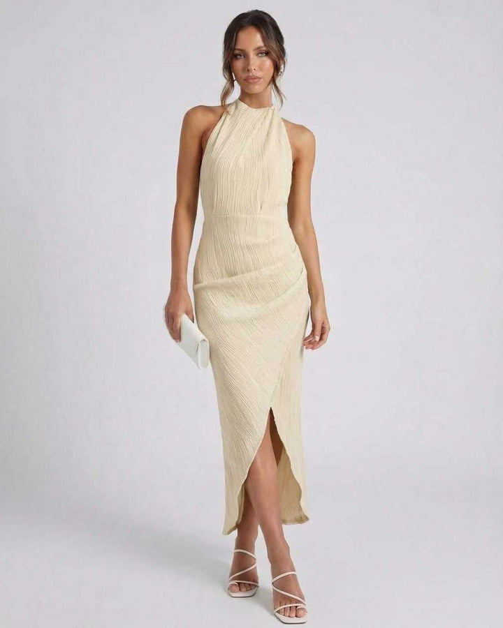 Elise | Midikleid Rüschen Träger V-Ausschnitt Sommer