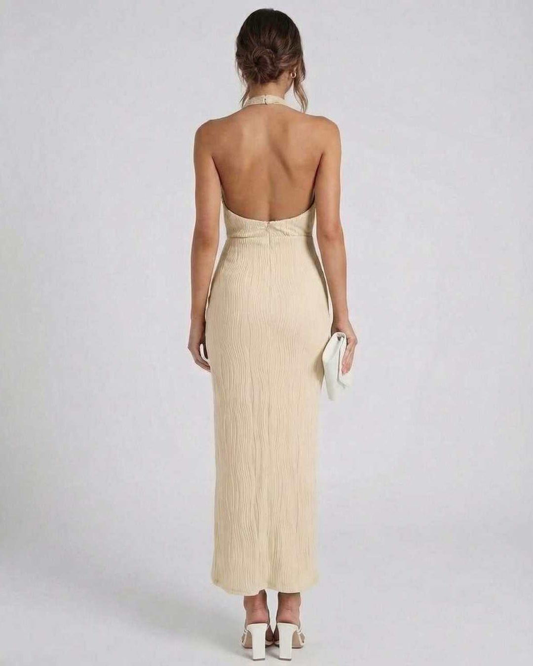 Elise | Midikleid Rüschen Träger V-Ausschnitt Sommer