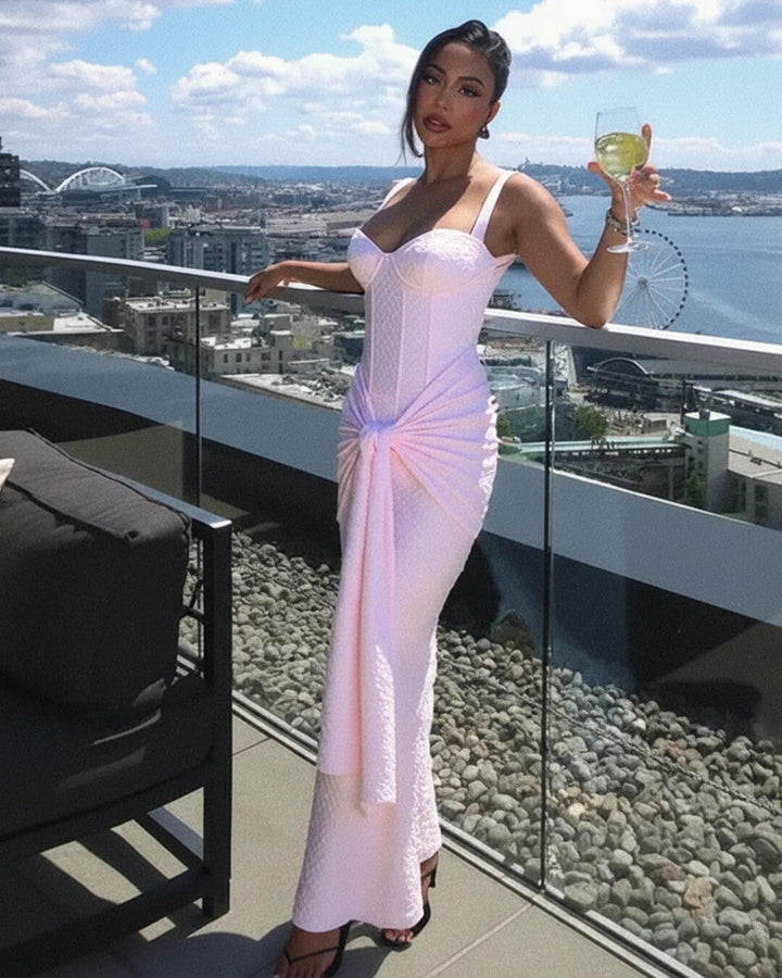 Lunara | Korsett Maxikleid ärmellos figurbetont