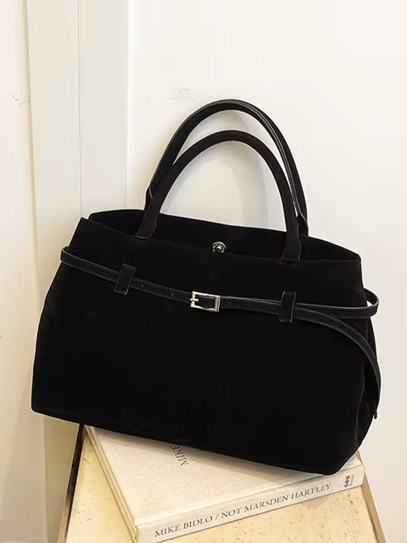 Marvella | Handtasche Wildleder Optik Schultertasche