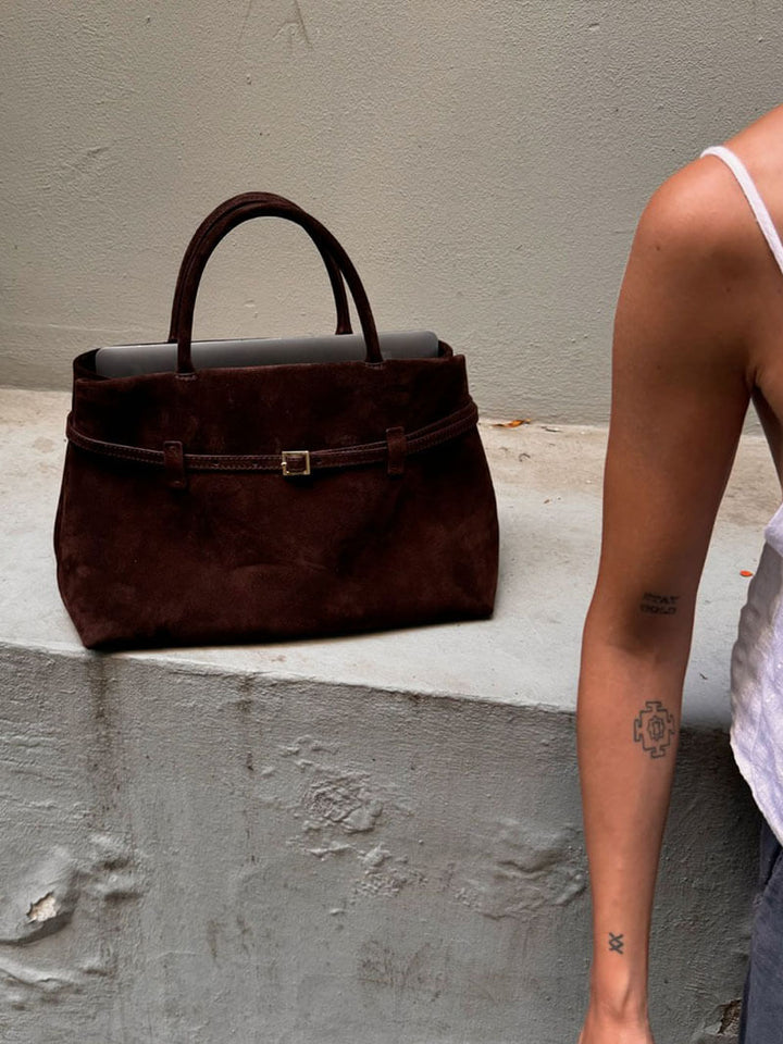 Marvella | Handtasche Wildleder Optik Schultertasche