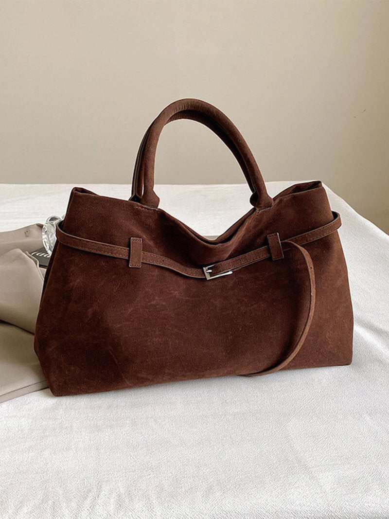 Marvella | Handtasche Wildleder Optik Schultertasche
