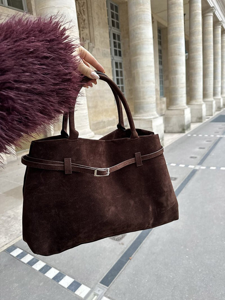 Marvella | Handtasche Wildleder Optik Schultertasche