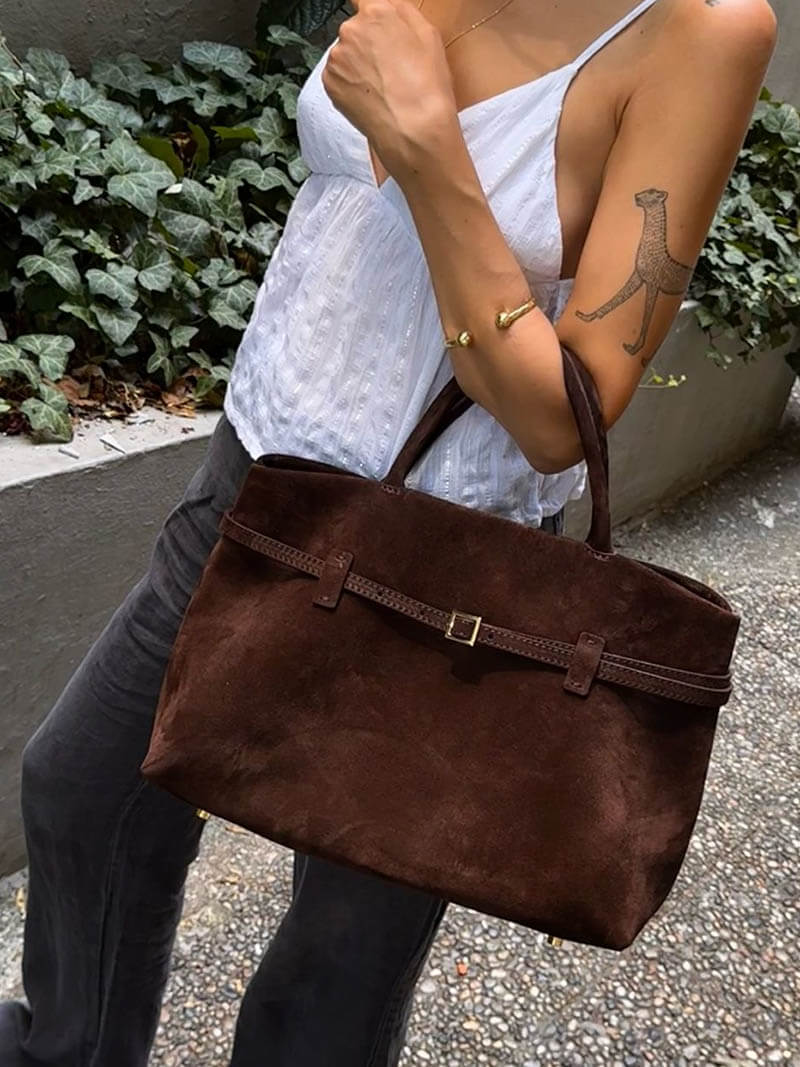 Marvella | Handtasche Wildleder Optik Schultertasche