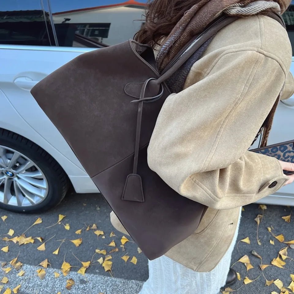 Lerina | Handtasche Wildleder Optik Schultertasche