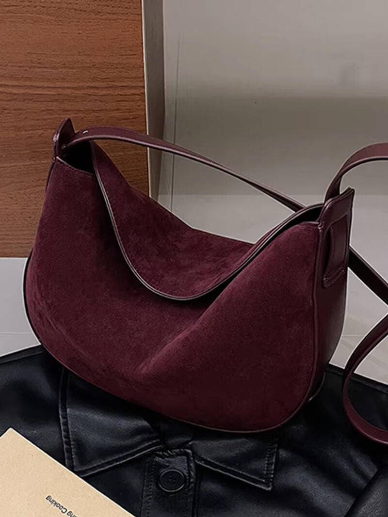 Marielle | Handtasche Wildleder Optik Schultertasche kompakt
