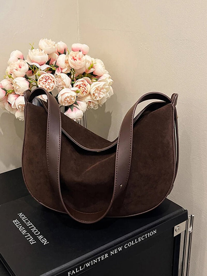 Marielle | Handtasche Wildleder Optik Schultertasche kompakt