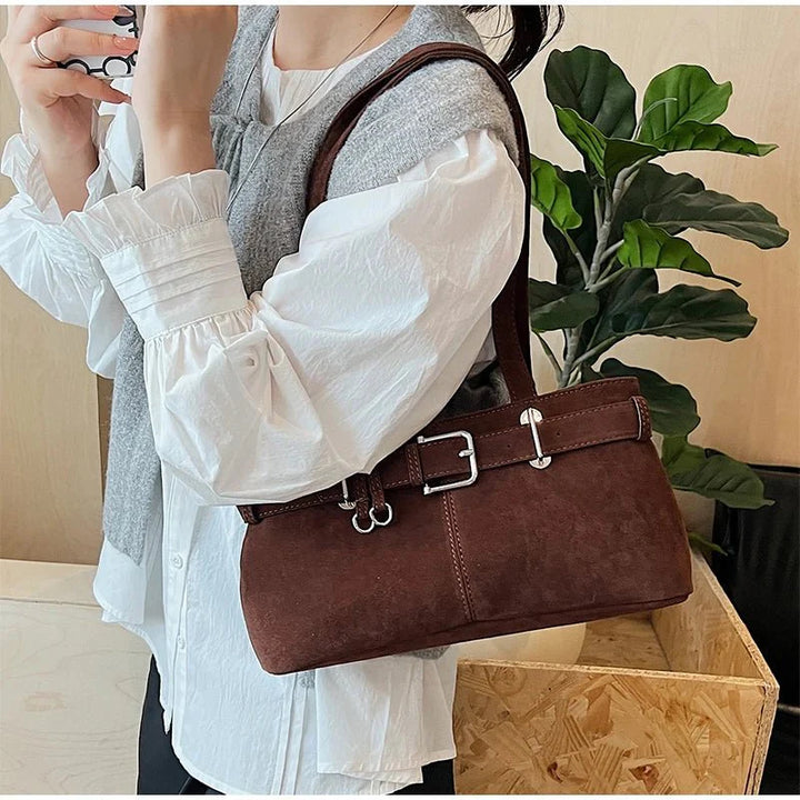 Velora | Hobo Tasche Wildleder Optik groß Schultertasche