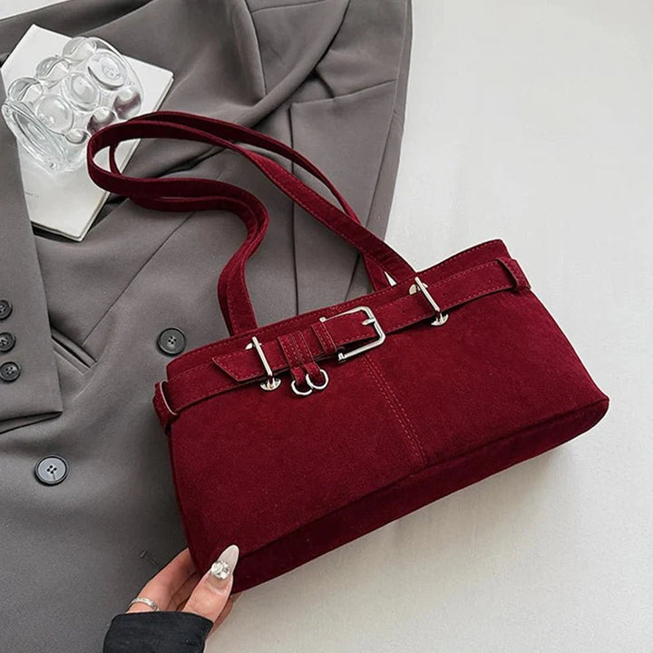Velora | Hobo Tasche Wildleder Optik groß Schultertasche