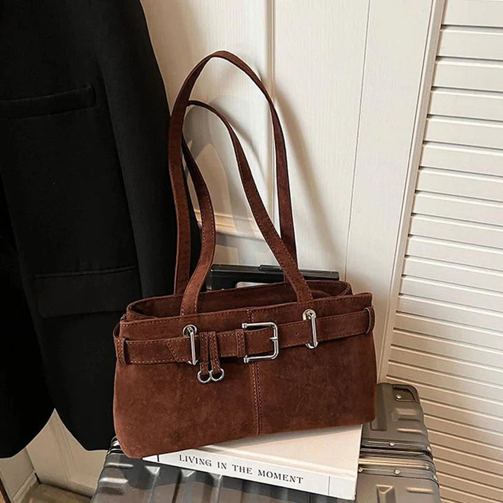 Velora | Hobo Tasche Wildleder Optik groß Schultertasche