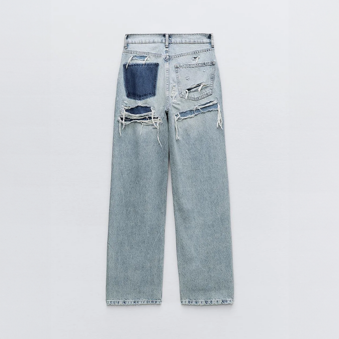 Zerethia | High Waist Jeans Ripped Damen