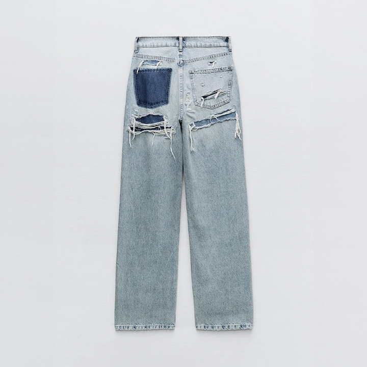 Zerethia | High Waist Jeans Ripped Damen