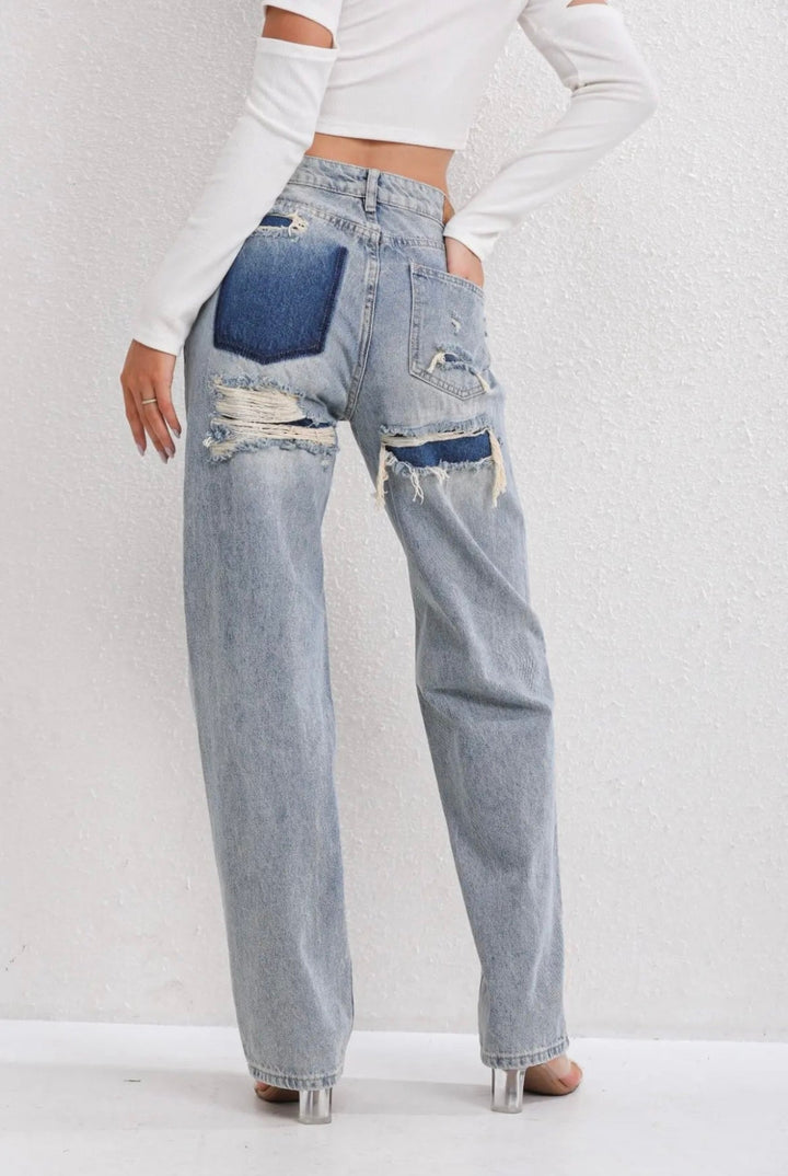 Zerethia | High Waist Jeans Ripped Damen